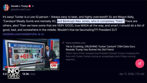 🚨🚨Alex Jones Responds To New Attack From President Trump!!!🚨🚨