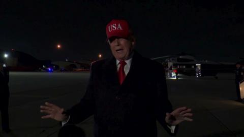 President Trump Gaggles with Press Upon Arrival at Joint Base Andrews, Apr. 12, 2026