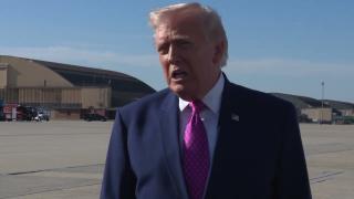 President Trump Gaggles with Press at Joint Base Andrews, Apr. 10, 2026