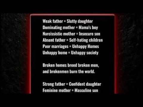 Broken Homes Create Broken People.