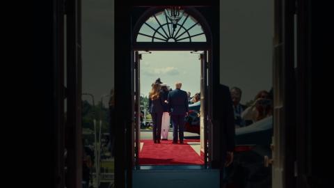 President Donald Trump and the First Lady bid farewell to Their Majesties