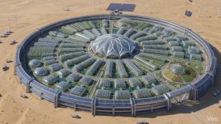 Crystalline dome in the endless desert