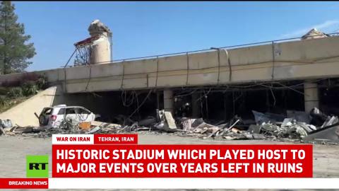 Historic stadium in Iran left in ruins after strike