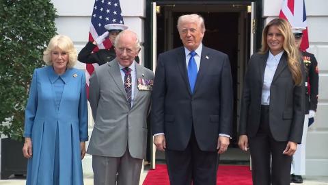 President Trump and the First Lady Participate in a Farewell with the King and Queen of the UK