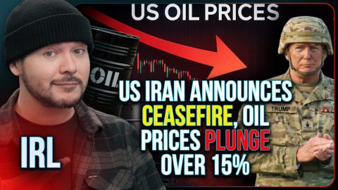 US Iran Announces CEASEFIRE, Oil Prices PLUNGE Over 15%