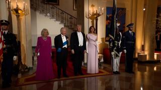President Trump and the First Lady Participate in a Family Photo with the King and Queen of the UK