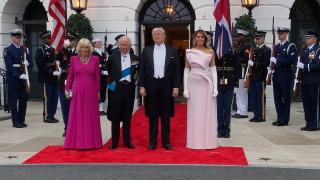 President Trump and the First Lady Greet the King and Queen of the UK, Apr. 28, 2026