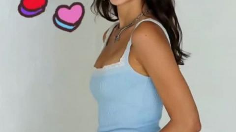 Women's fitted ribbed top with lace trim and square neck a blend of comfort and elegance