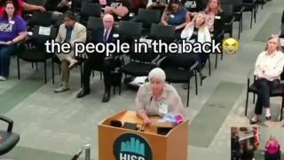 Grandmother was thrown out of a public meeting because she read a PERVERT JEW BOOK from the school libraries