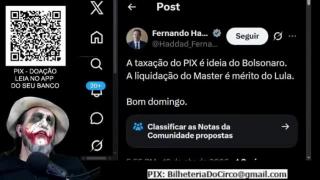 Taxadd mente sobre a taxa do pix e a liquidação do Banco Master (Laudelino RJ)