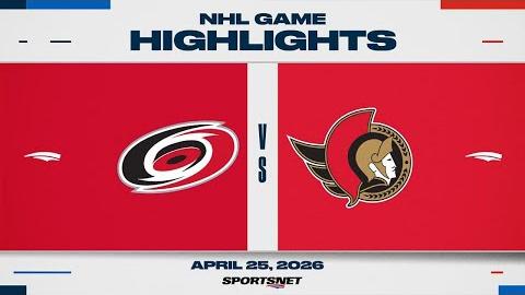Hurricanes vs. Senators | NHL Playoff Highlights | Game 4 | April 25, 2026