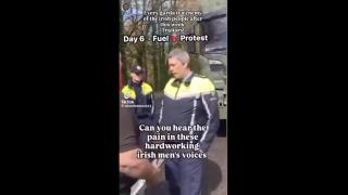 Irish farmers and truckers standing up against the Gardia