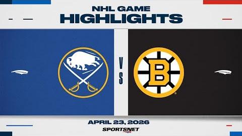 Sabres vs. Bruins | NHL Playoff Highlights | Game 3 | April 23, 2026