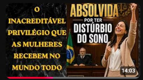 PRIVILÉGIO FEMININO: MULHER "QUITA" MARIDO E NÃO RESPONDE CRIME POR TER "DISTÚRBIO DO SONO"!