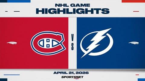 NHL Game 2 Highlights | Canadiens vs. Lightning - April 21, 2026