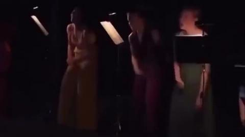 Females on stage - Jerking off