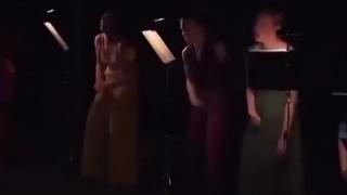 Females on stage - Jerking off