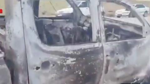 Iran Trojan Horse Vehicle Hunting Downed Pilot Gets Lit Up