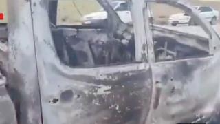 Iran Trojan Horse Vehicle Hunting Downed Pilot Gets Lit Up