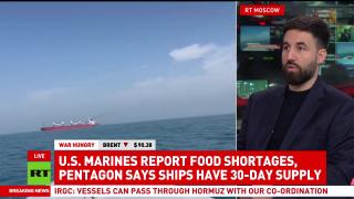 Is there food shortage on American warships near Iran?