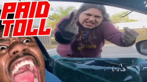 Maniac Woman Busts Dude's Window in Crazy Domestic Attack