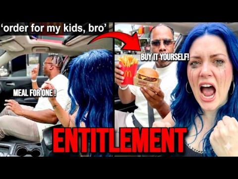 Woman LOSES IT After Man Refuses To Buy Her Kids Food