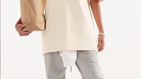 Heavyweight Unisex T-Shirt – Black & White Ribbed Collar Short Sleeve Couple Tee