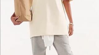 Heavyweight Unisex T-Shirt – Black & White Ribbed Collar Short Sleeve Couple Tee