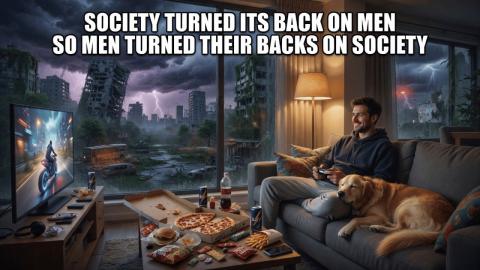 Men Are Letting Society Collapse To Stay Home And Chill
