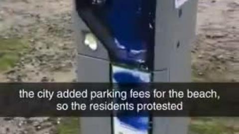 They installed parking meters at the beach - It didn't go well - The people said NO