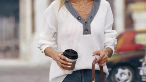 Stylish button-up sweater for modern outfits