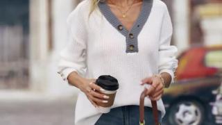 Stylish button-up sweater for modern outfits