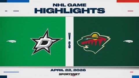 Stars vs. Wild | NHL Playoff Highlights | Game 3 | April 22, 2026