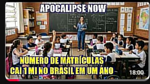 BRASIL REGISTRA 1 MILHÃO DE MATRÍCULAS DE ALUNOS A MENOS! A QUEDA DO SISTEMA PRÓ