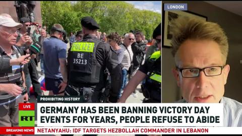 Why is Germany banning Russian and Soviet symbols during Victory Day celebrations?