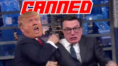 Trump Breaks Libtards With Meme of Him Throwing Colbert in Trash