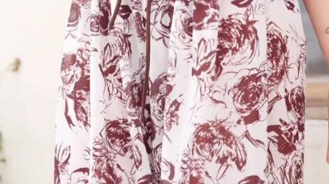Chic solid swimsuit set with flowy chiffon pants perfect for summer vacation