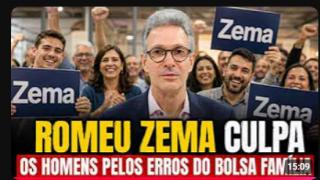 ROMEU ZEMA DIZ QUE UM DOS GRANDES PROBLEMAS DO PAÍS SÃO HOMENS TITULARES DO BOLSA FAMÍLIA!