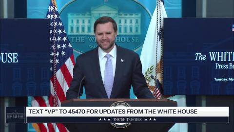 Vice President JD Vance Briefs Members of the Media, May 19, 2026