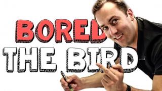 Rowan giving Alan the bird