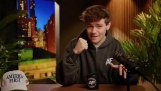 Nick Fuentes: "She's standing outside the house like an idiot... and, yes, I physically removed..."