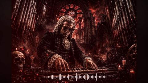 Bach {Doom Metal} instrumental, AI