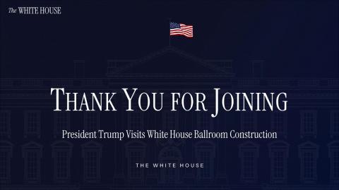 President Trump Visits White House Ballroom Construction