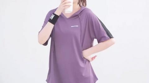 Stylish athletic hooded t shirt for women combining comfort flexibility and modern look