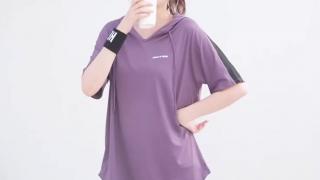Stylish athletic hooded t shirt for women combining comfort flexibility and modern look