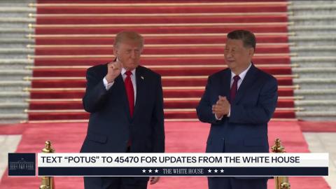 President Trump Participates in a Greeting with the President of the People's Republic of China