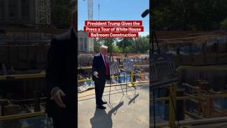 JUST NOW: President Trump just gives press a look inside the White House ballroom construction