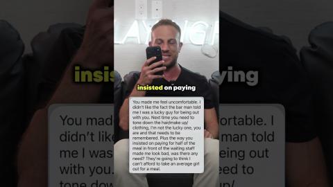 Guy Gets Pissed At His Date For Being Too Hot