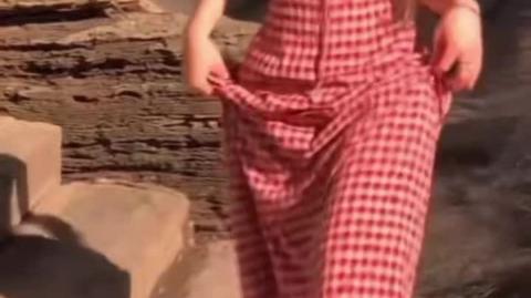 Sweet Country Vibes: Red & White Gingham Maxi Dress