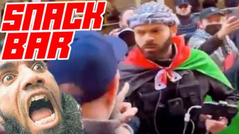 Man Wears What Looks to Be Mock Bomb Vest to Palestine Rally in NYC